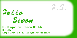 hollo simon business card